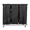 Household Essentials 34" Long Black 3-Bag Rolling Laundry Sorter